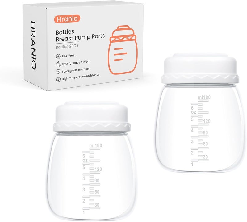 Hranio Breast Pump Parts Compatible with Spectra Bottles for Pumping Spectra Replacement Pump Parts Pump Bottles, Breast Pump s1/s2/9 Plus, Not Original Accessories, 2 Count - Image 1